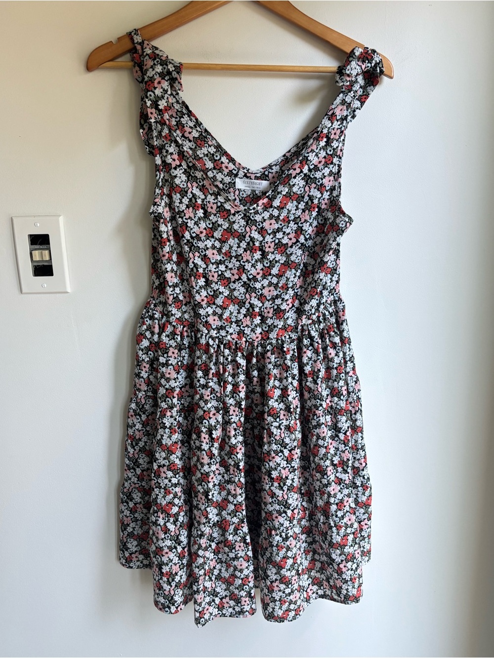 6ITXY8IGHT SIXTY EIGHT Floral Summer Dress with Bow Details Small